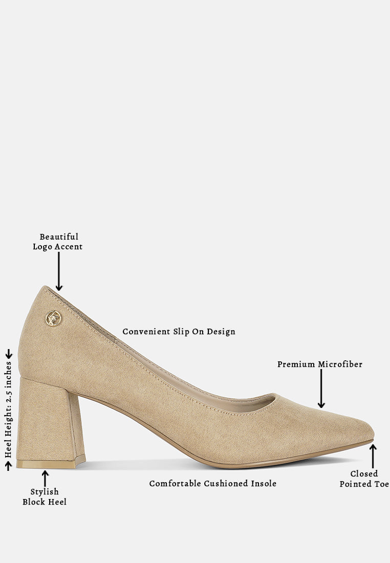 block feel pumps by ruw#color_beige