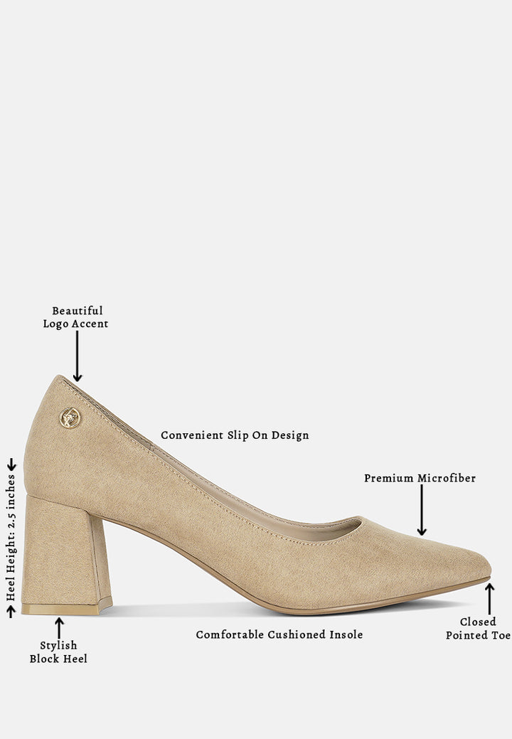 block feel pumps by ruw#color_beige