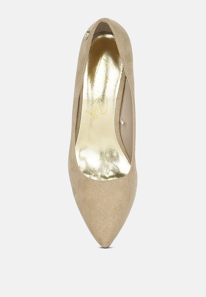 block feel pumps by ruw#color_beige