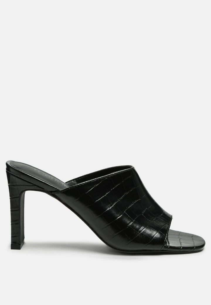 block heeled slides#color_black