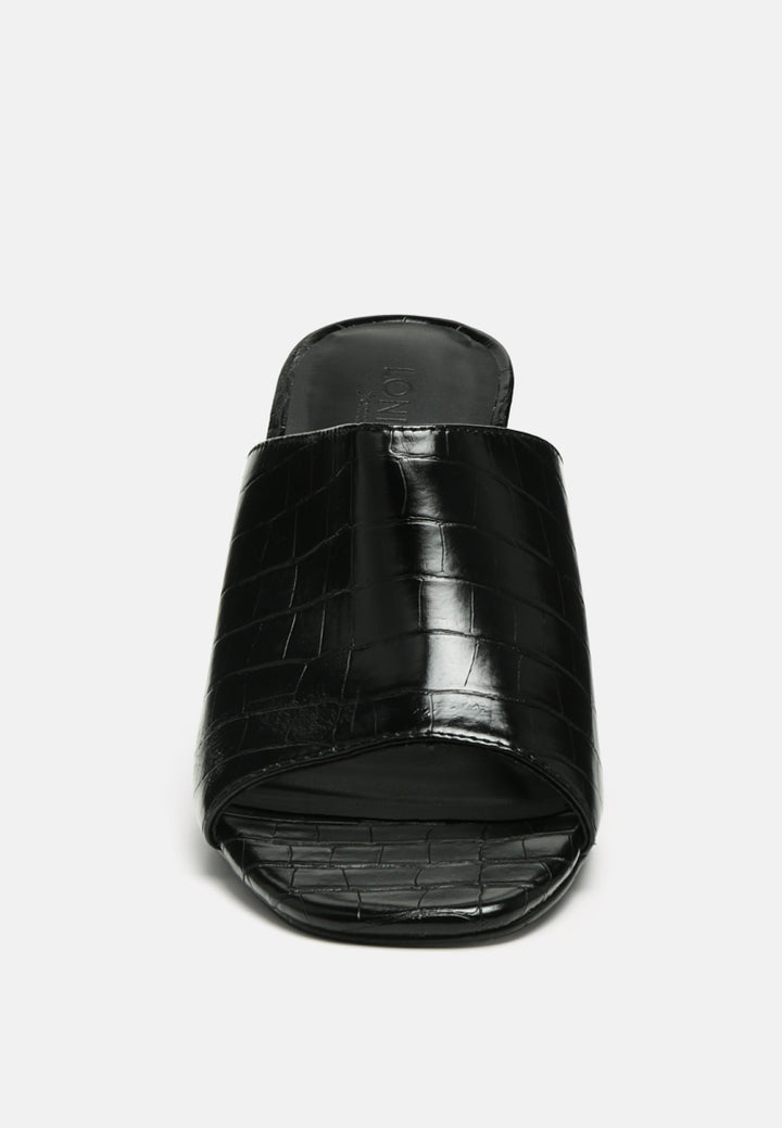 block heeled slides#color_black