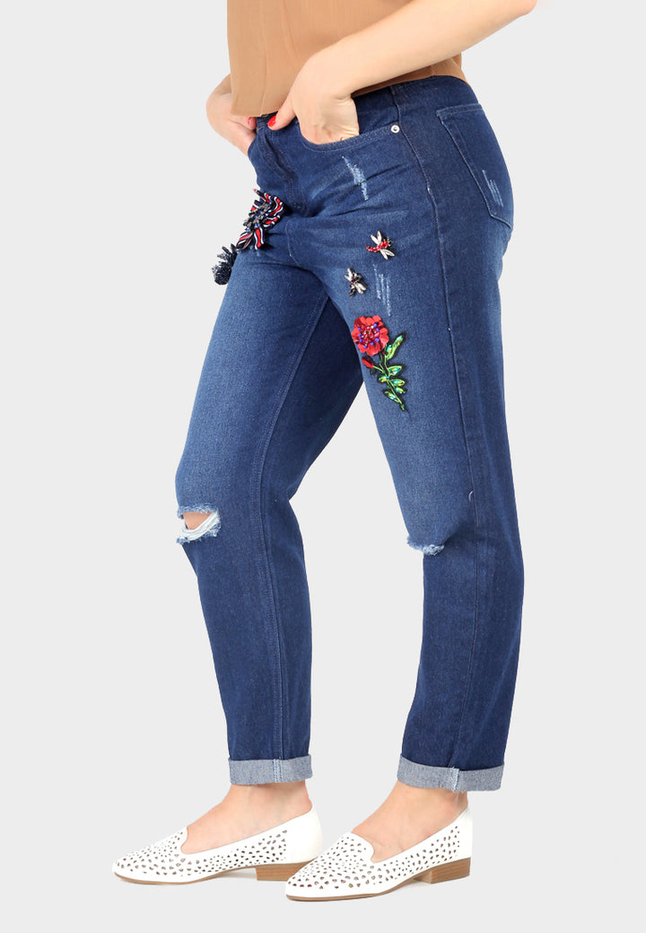 Blue Boyfriend Fit Denim#color_blue