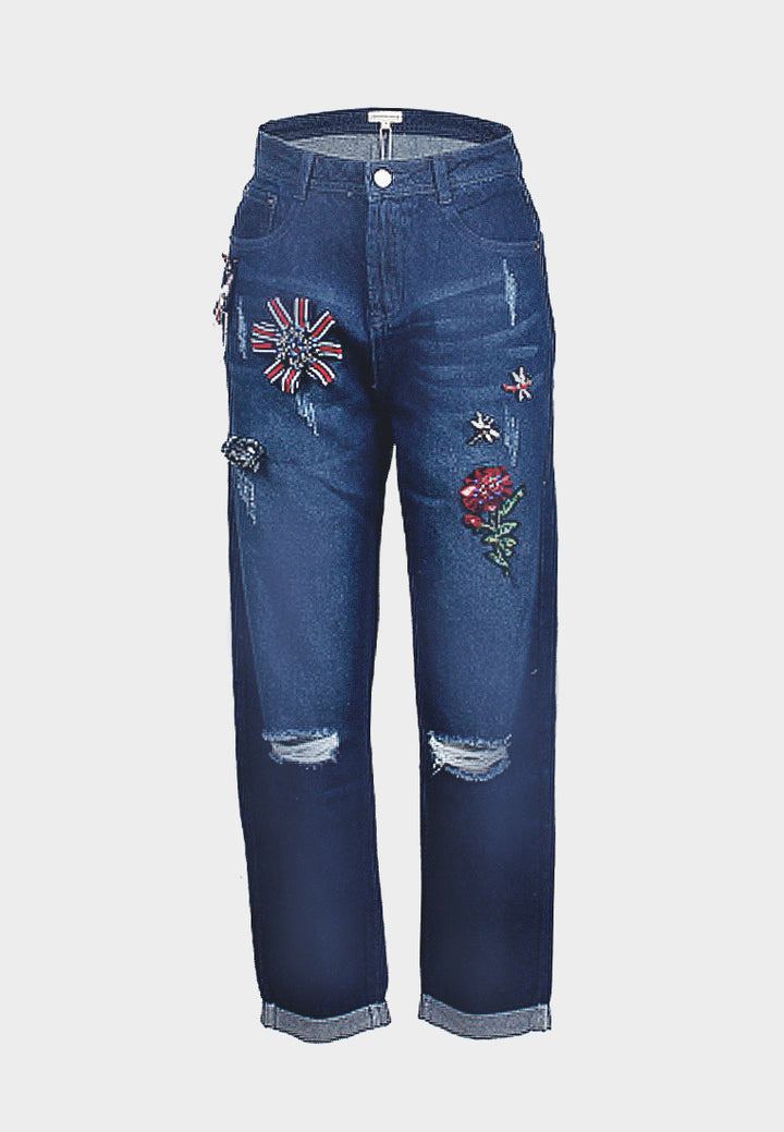 Blue Boyfriend Fit Denim#color_blue