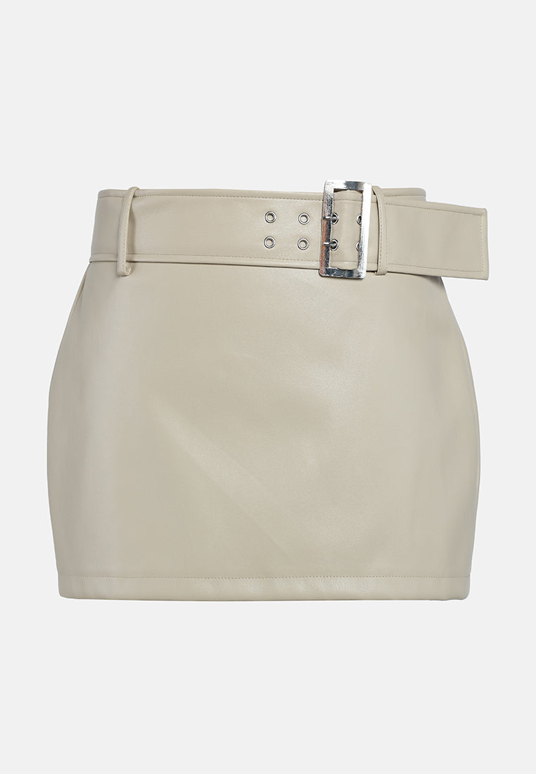bodycon mini slit skirt#color_taupe