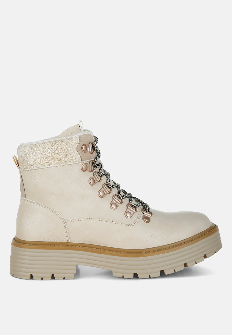 lace-up chunky warm ankle boots by ruw#color_beige