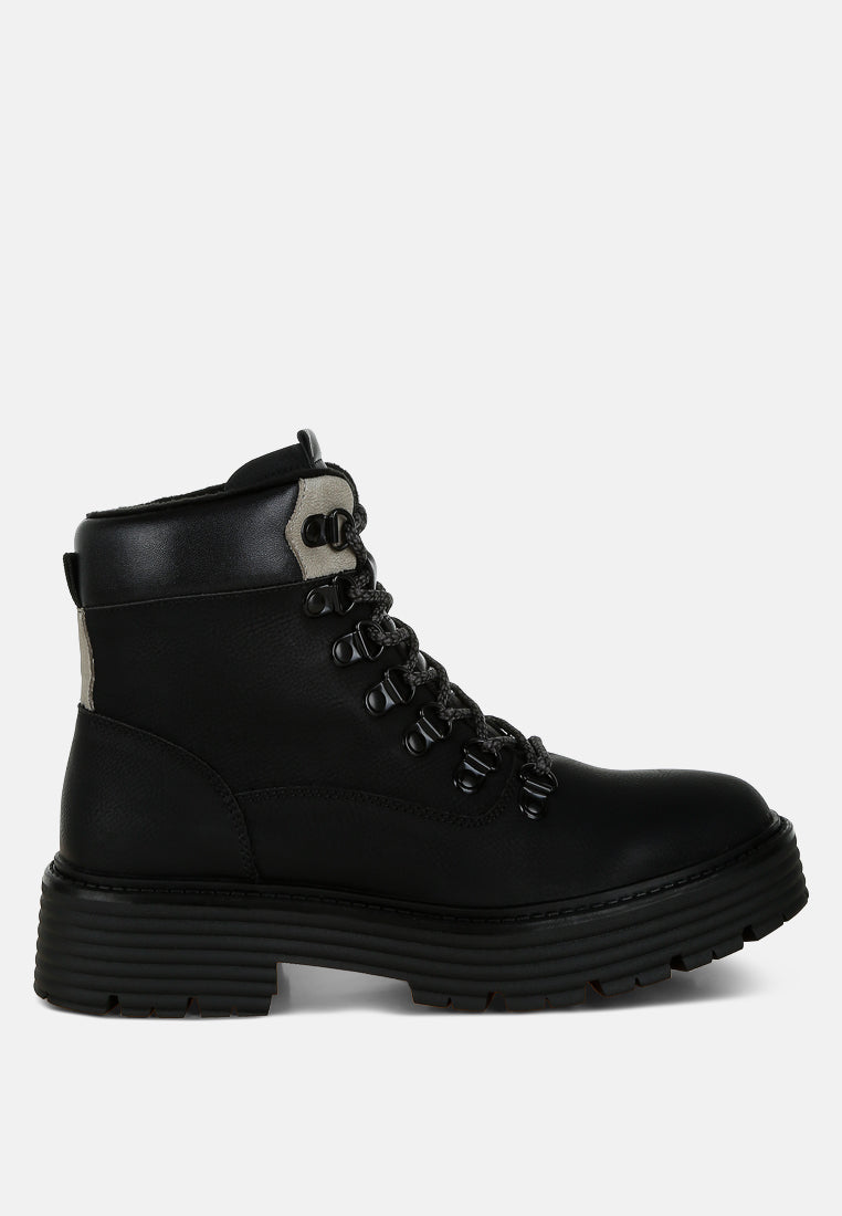 lace-up chunky warm ankle boots by ruw#color_black