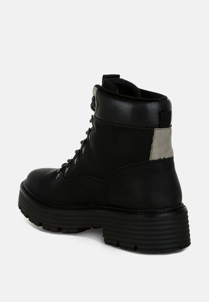 lace-up chunky warm ankle boots by ruw#color_black