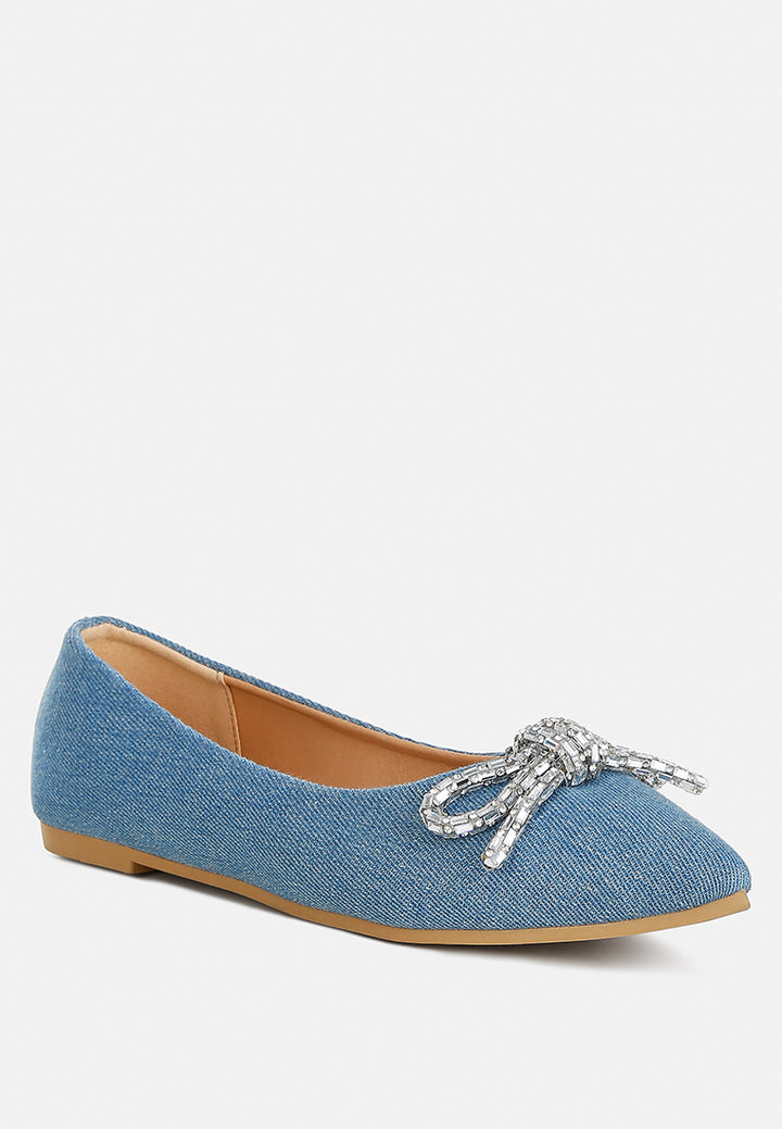 bow detail ballet flats by ruw#color_light-blue