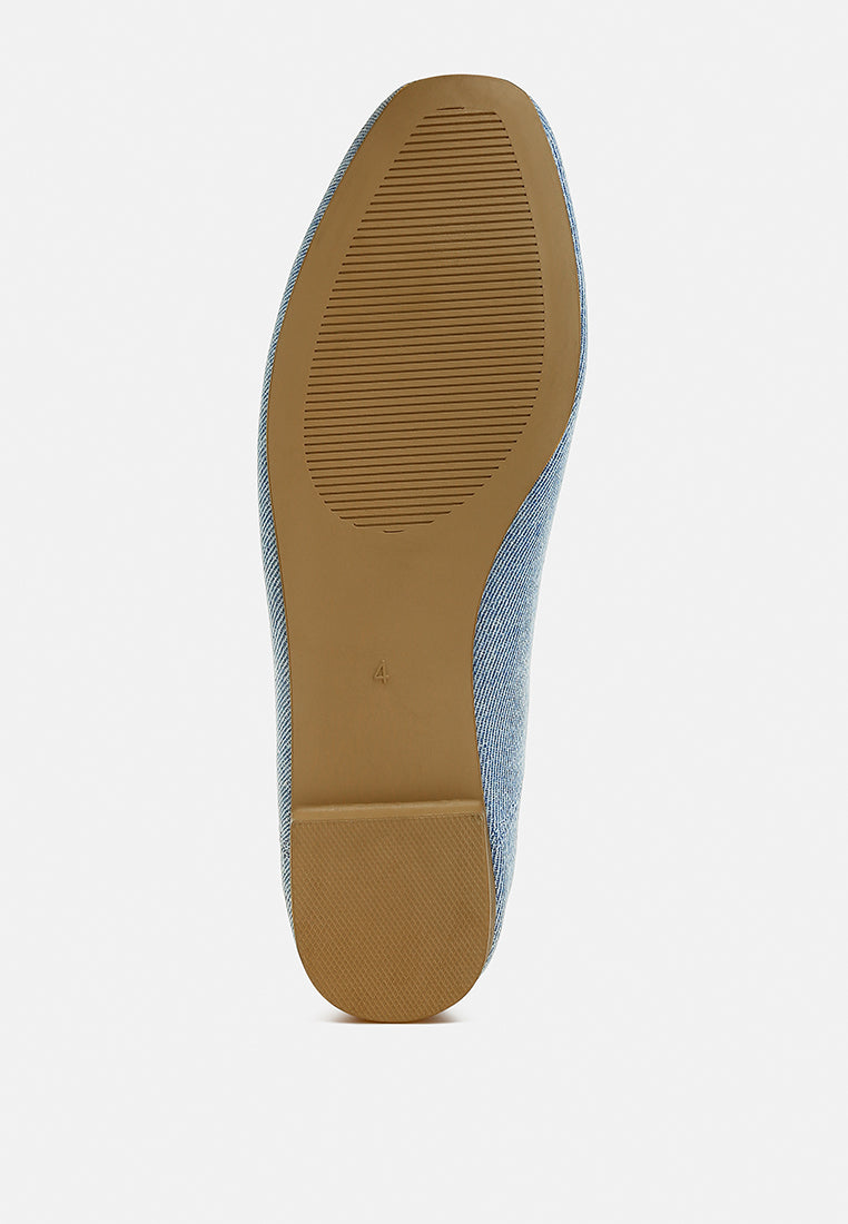 bow detail denim ballerinas by ruw#color_denim-blue