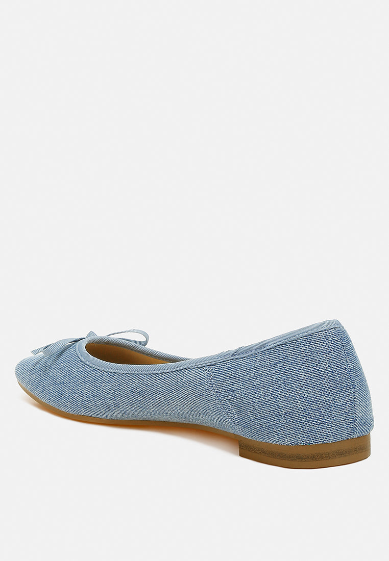 bow detail denim ballerinas by ruw#color_denim-blue