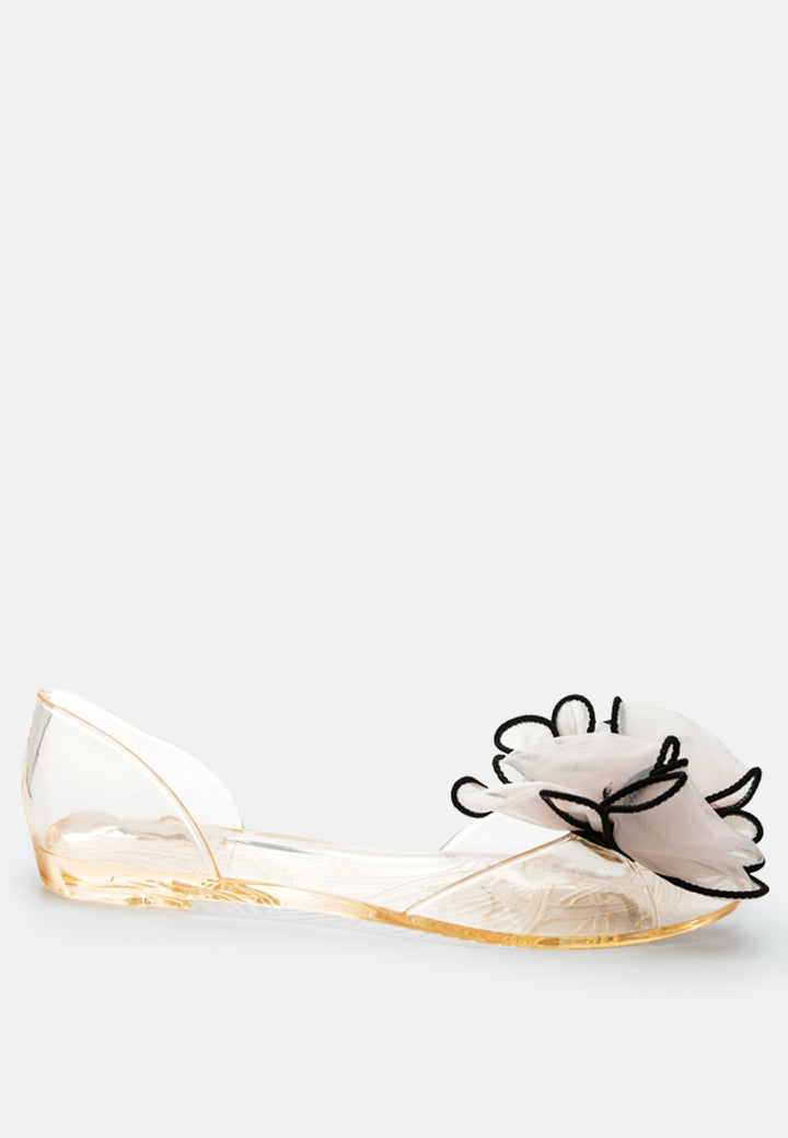 bow on top jelly ballerinas#color_beige