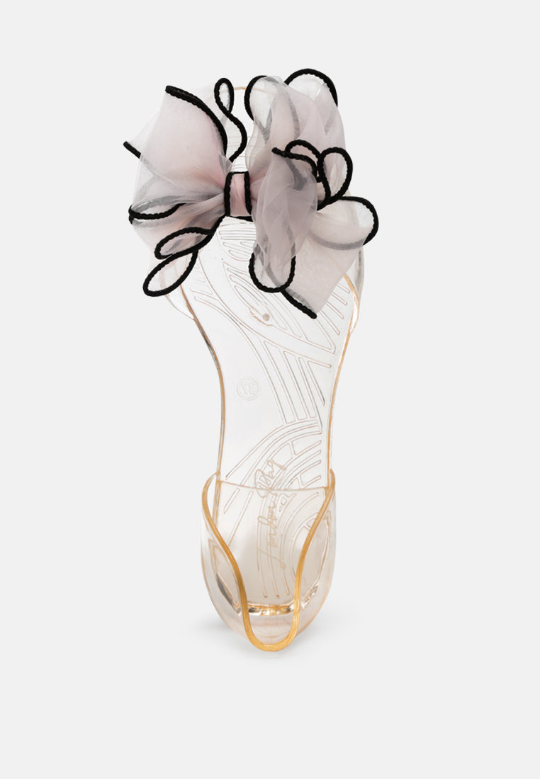 bow on top jelly ballerinas#color_beige