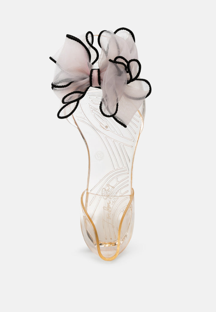 bow on top jelly ballerinas#color_beige