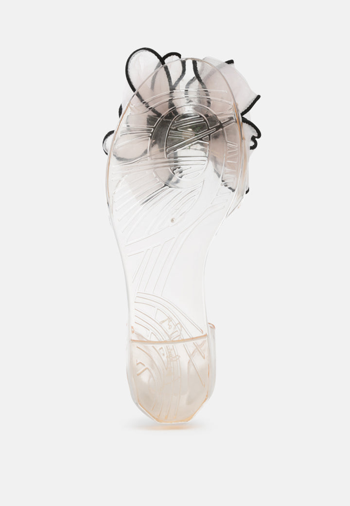 bow on top jelly ballerinas#color_beige