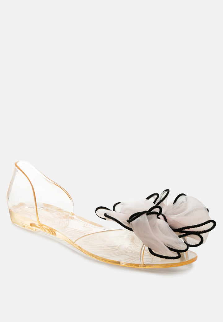 bow on top jelly ballerinas#color_beige