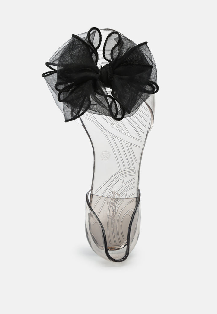 bow on top jelly ballerinas#color_black