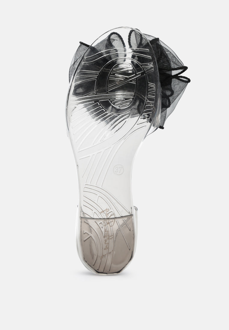 bow on top jelly ballerinas#color_black