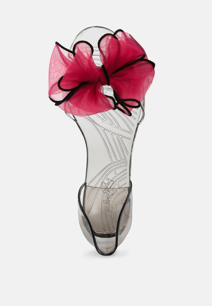 bow on top jelly ballerinas#color_purple