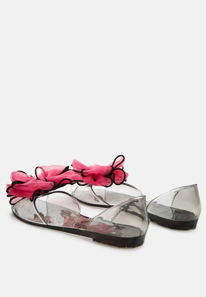 bow on top jelly ballerinas#color_purple