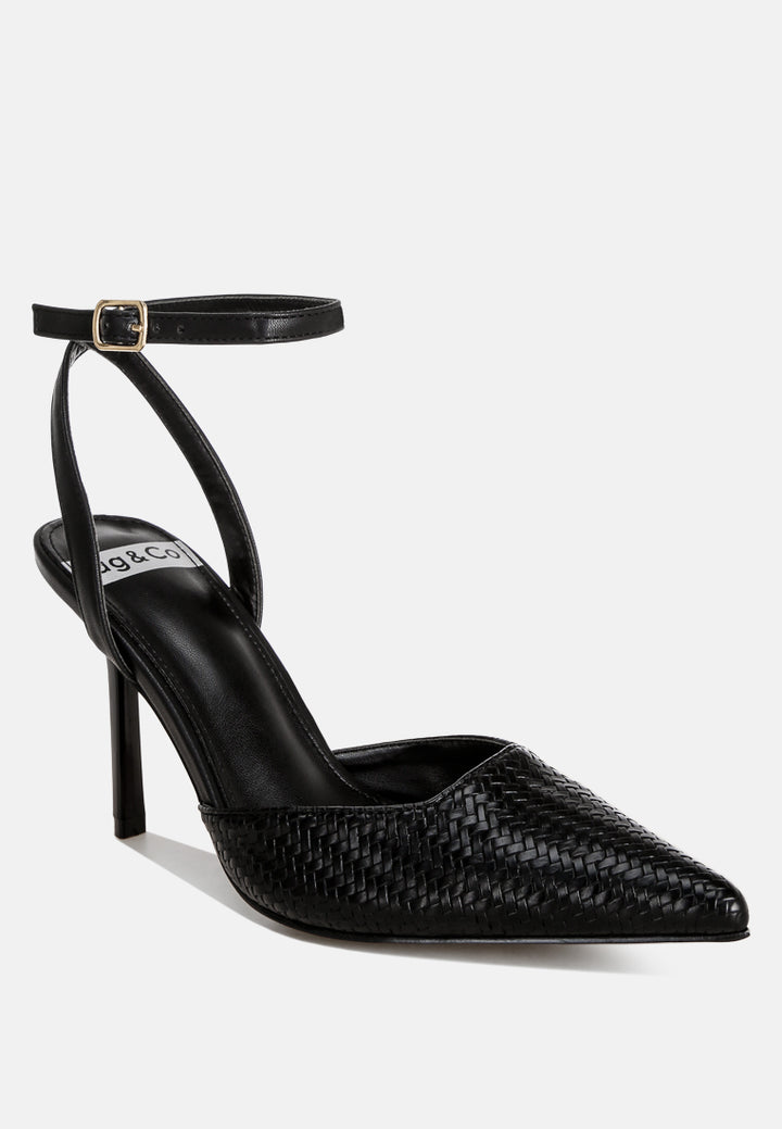 boxwood supportive ankle strap heel sandals#color_black-smooth