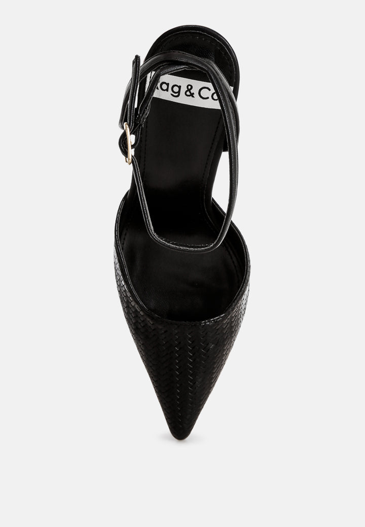 boxwood supportive ankle strap heel sandals#color_black-smooth