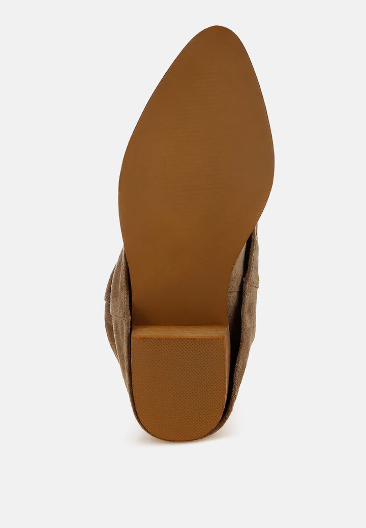 slouchy calf boots by ruw#color_taupe