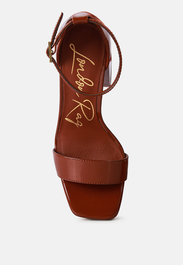 brown high block heeled platform sandals#color_brown
