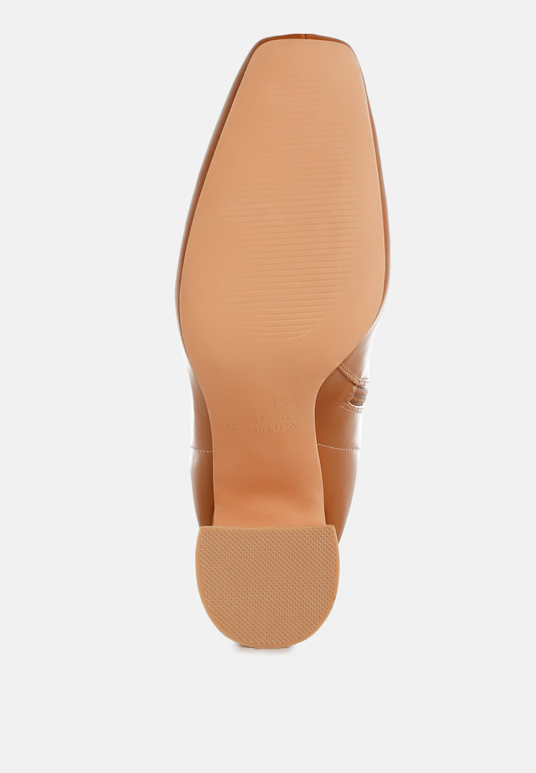 square toe ankle boots by ruw#color_tan