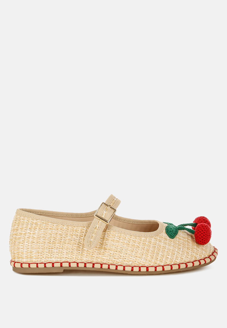brunch date cherry accent mary jane flats#color_beige