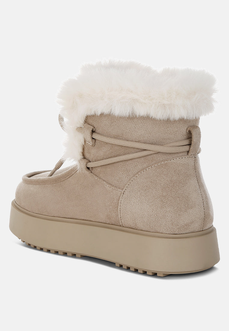 bunting faux fur collar flatform boots by ruw#color_beige