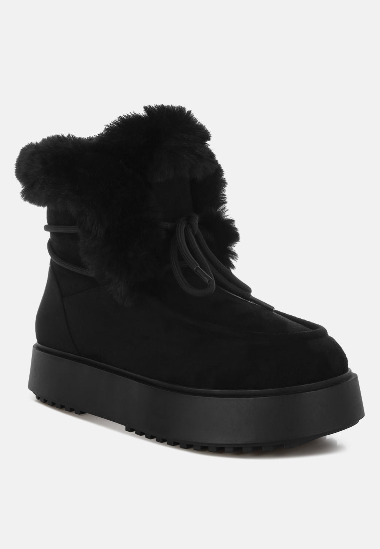bunting faux fur collar flatform boots by ruw#color_black