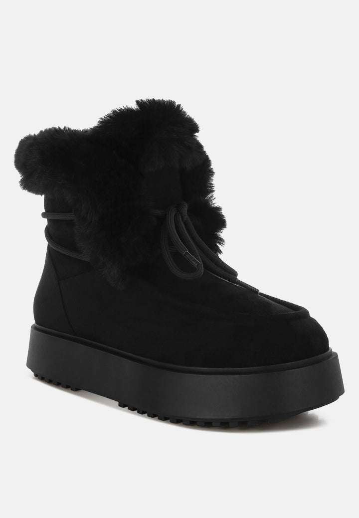 bunting faux fur collar flatform boots by ruw#color_black