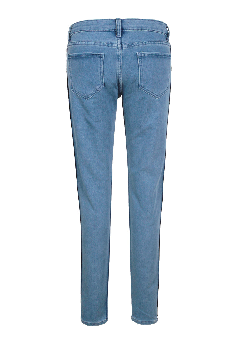 skinny side tape jeans#color_light-blue