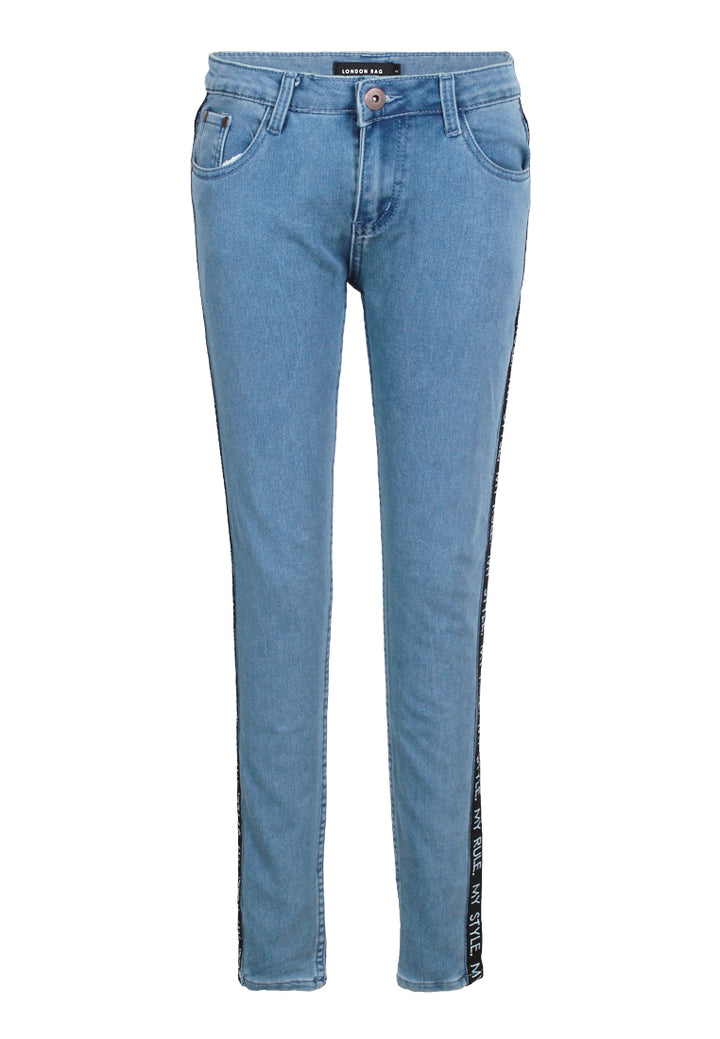 skinny side tape jeans#color_light-blue