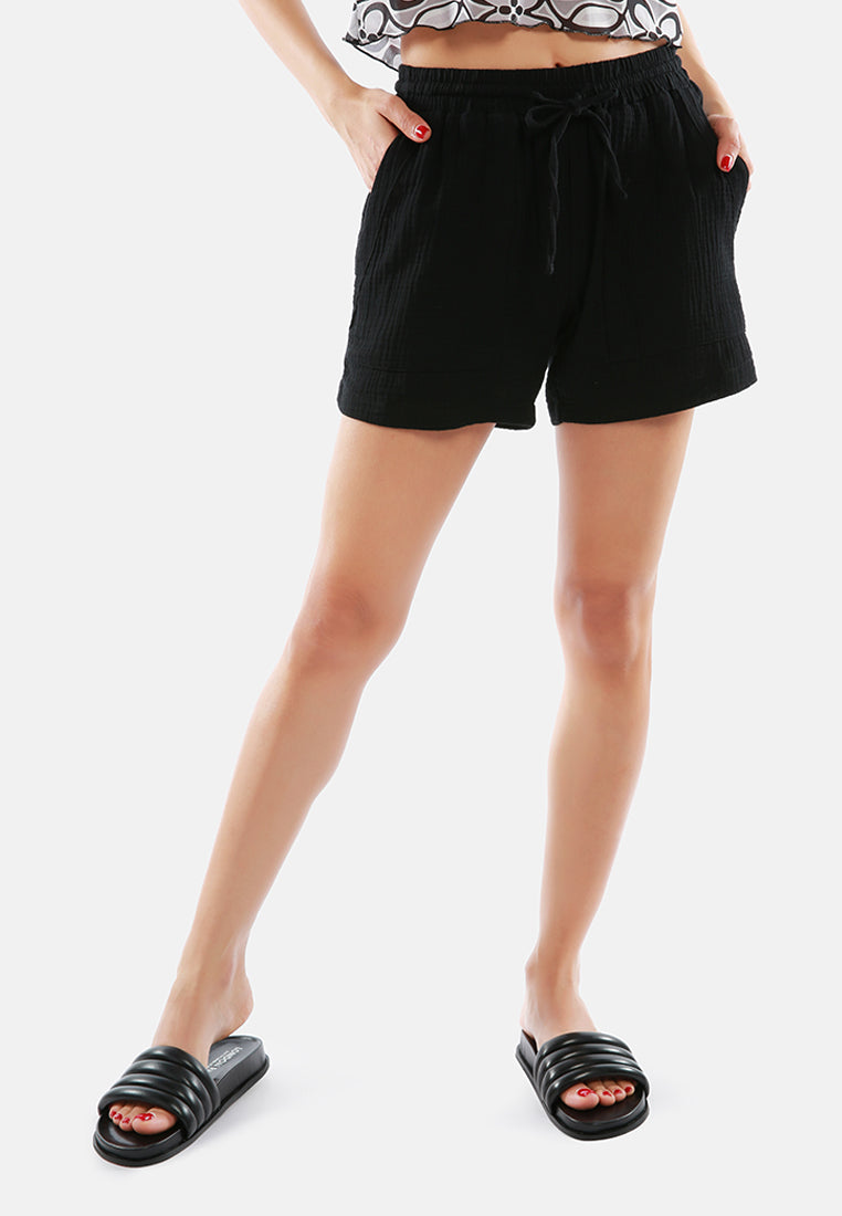 beachy summer shorts#color_black