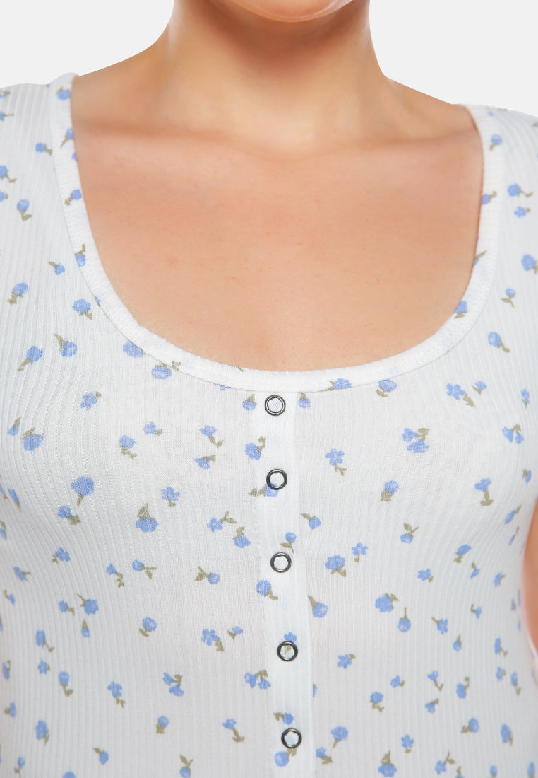 casual short summer top#color_ivory-floral