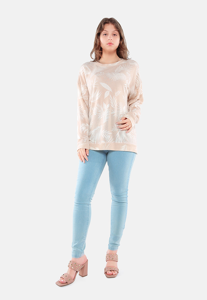 oversized fleece tunic by ruw#color_flower-print