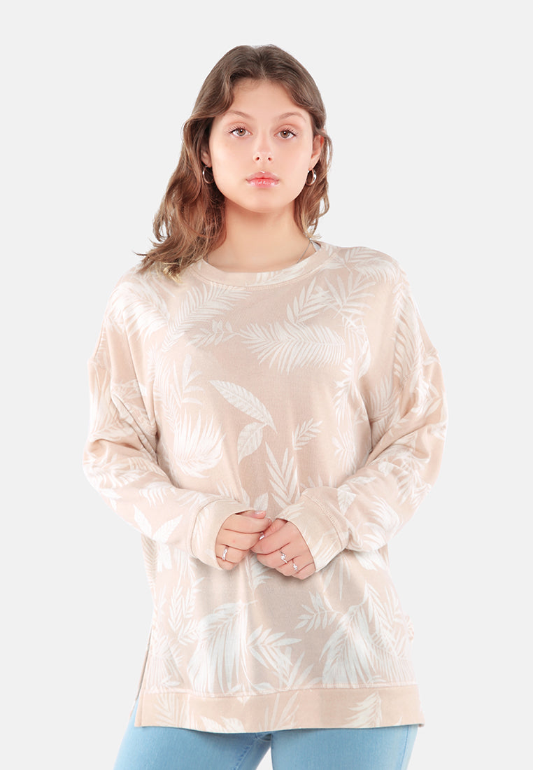 oversized fleece tunic by ruw#color_flower-print