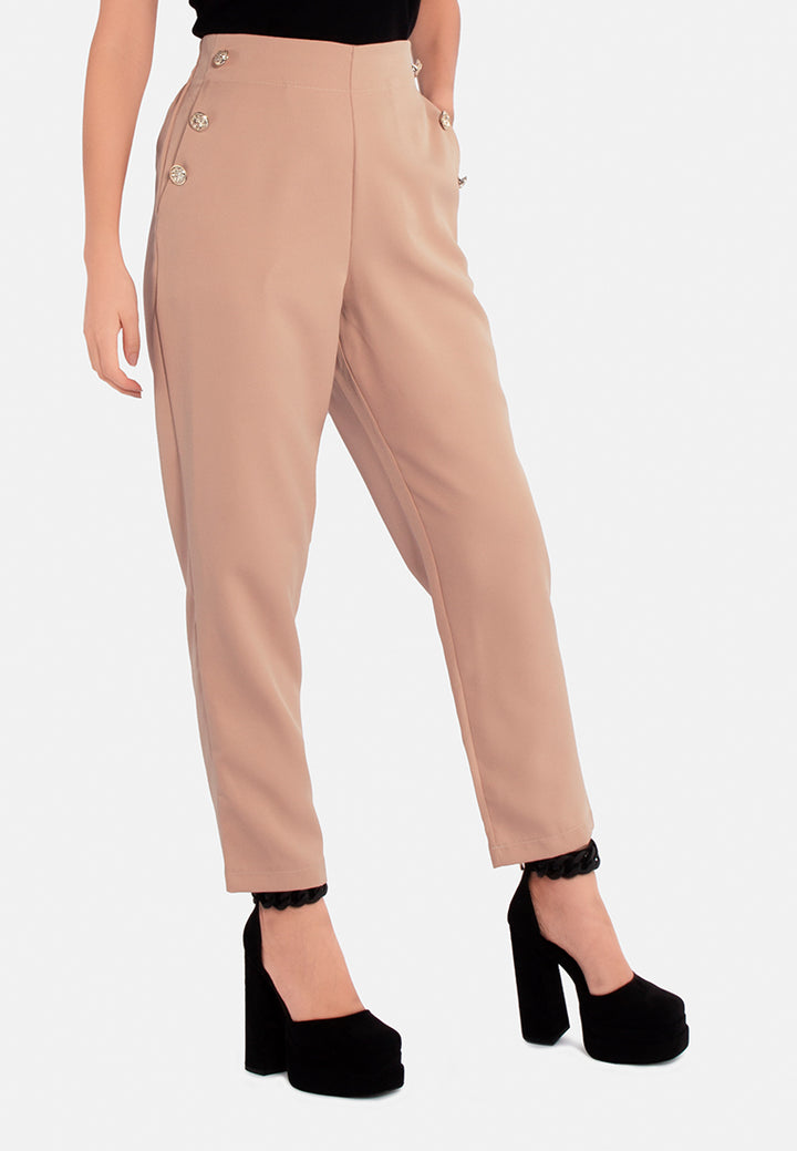 semi casual straight pants by ruw#color_peach