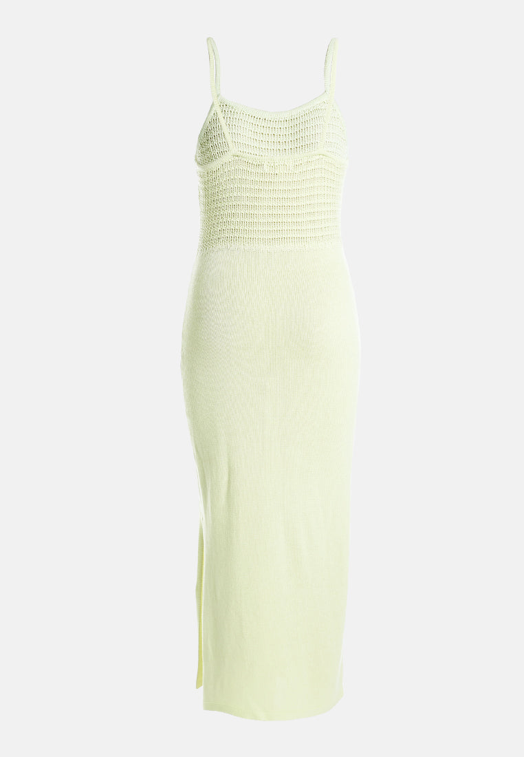 straight side slit dress by ruw#color_washed-lime
