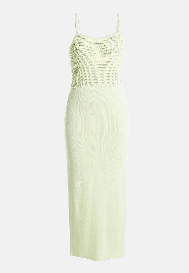 straight side slit dress by ruw#color_washed-lime