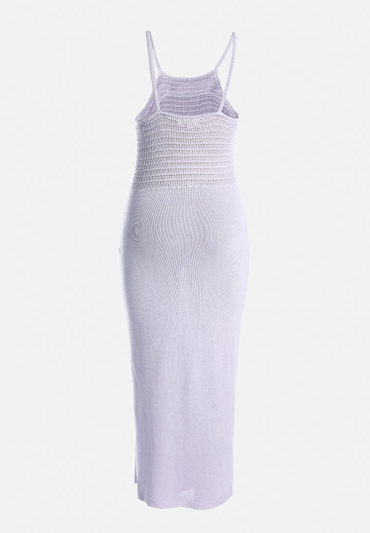 straight side slit dress by ruw#color_lilac