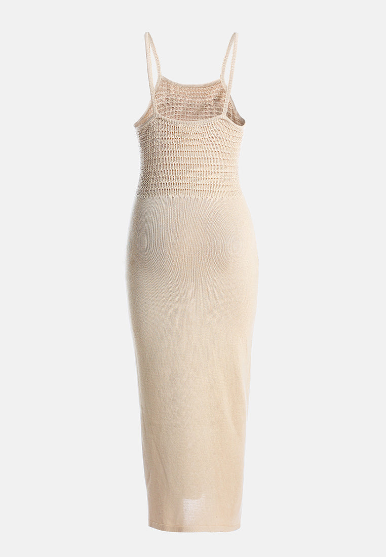 straight side slit dress by ruw#color_natural