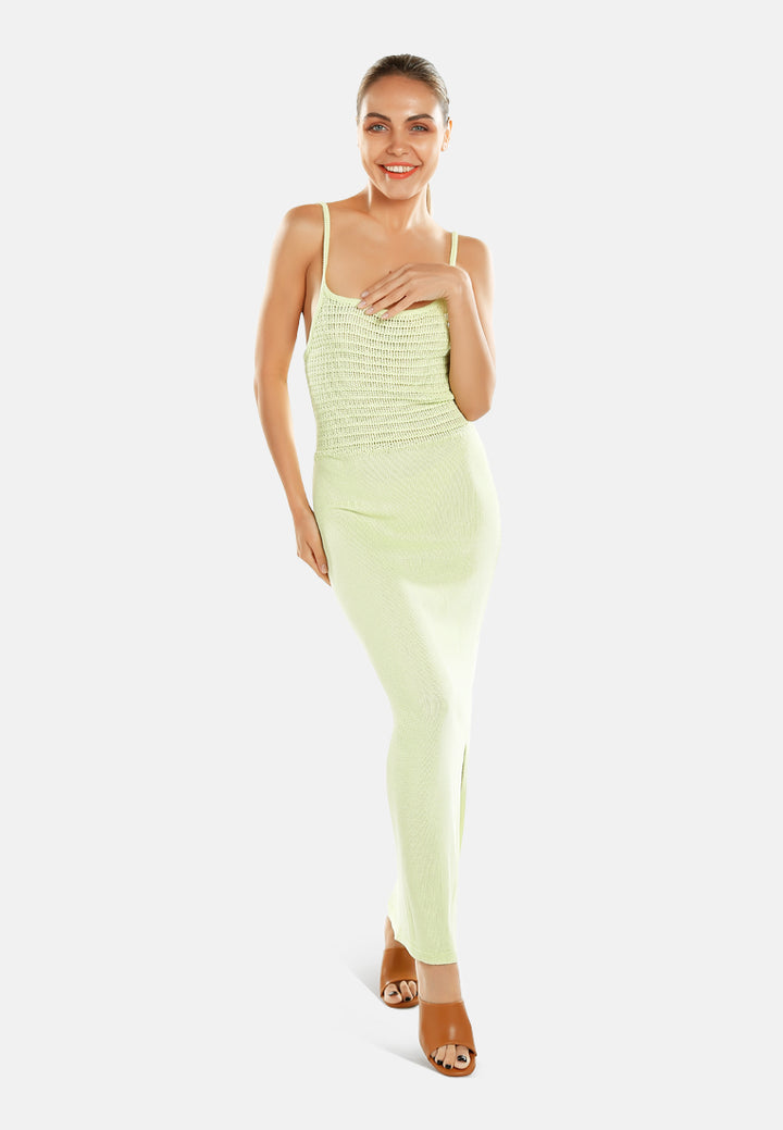 straight side slit dress by ruw#color_lime