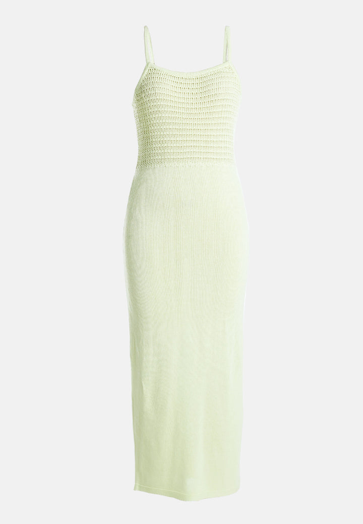 straight side slit dress by ruw#color_lime