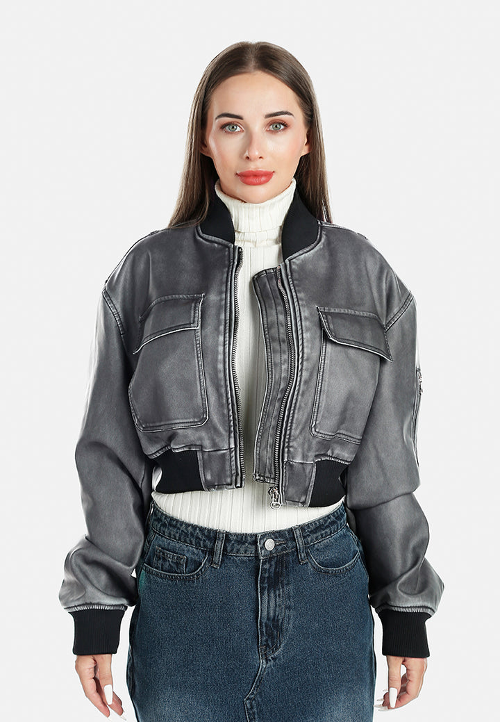 full-sleeved flap pockets jacket by ruw#color_charcoal
