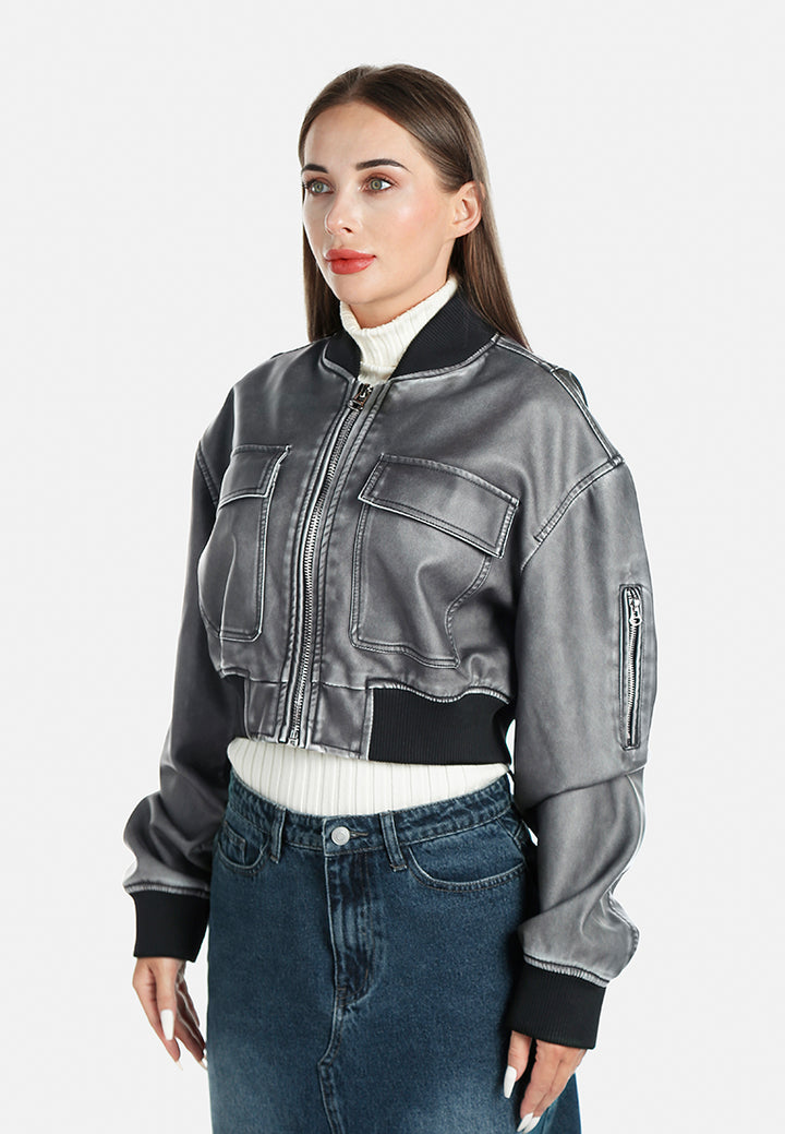 full-sleeved flap pockets jacket by ruw#color_charcoal