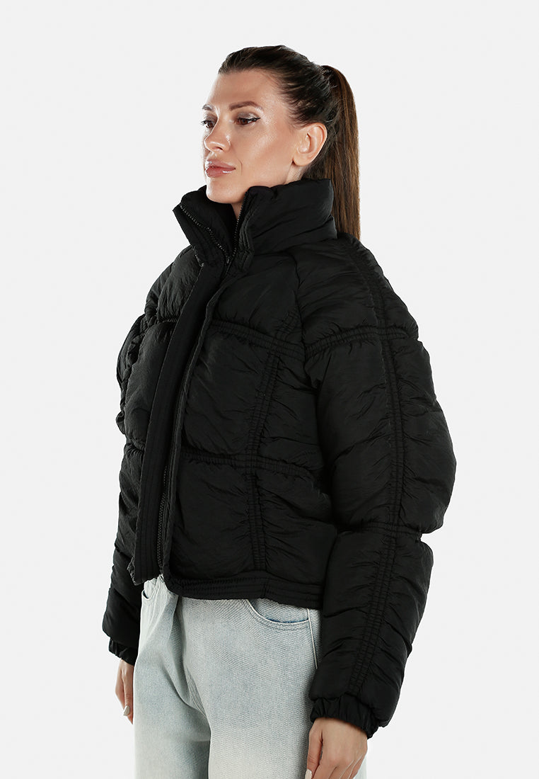 chunky puffer jacket by ruw#color_black