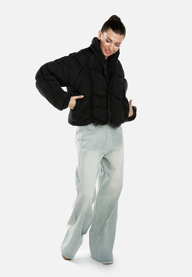 chunky puffer jacket by ruw#color_black