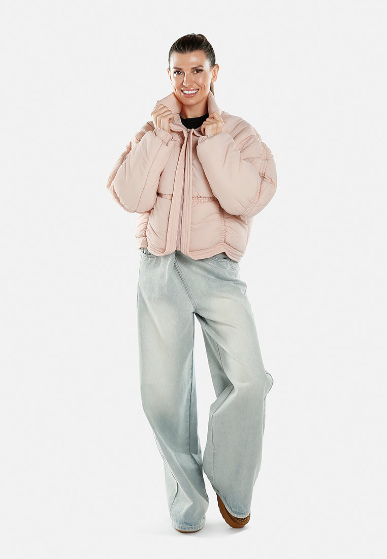 chunky puffer jacket by ruw#color_pink